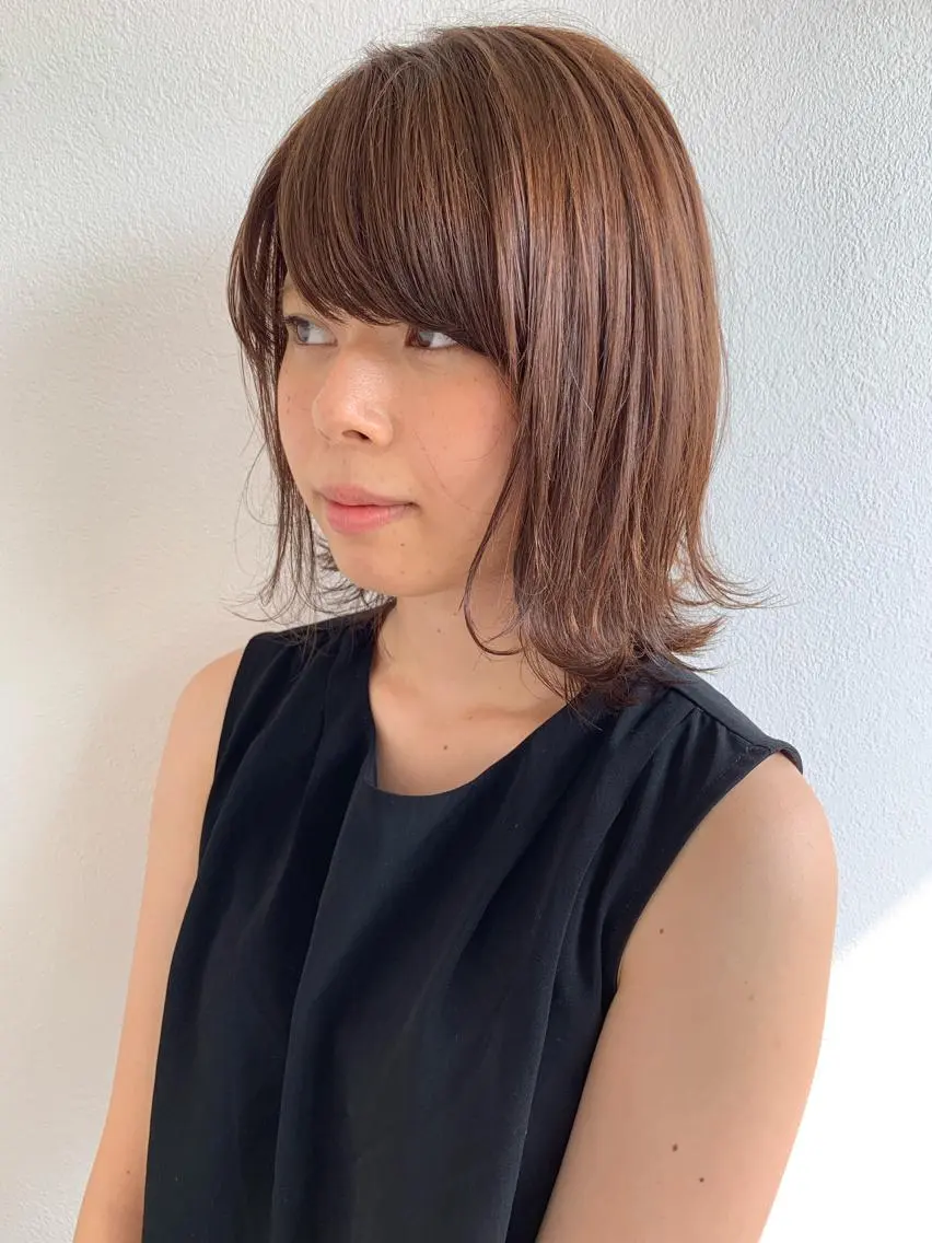 ミディアム 外ハネヘア 見原   一秀のヘアスタイル