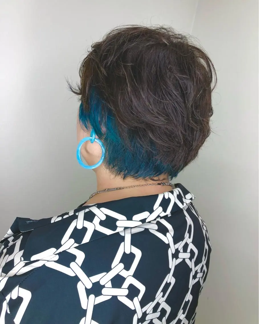 ショート カラー インナーカラー くせ毛 ショートヘア 大人メンズヘア アドバイザーkaiのヘアスタイル
