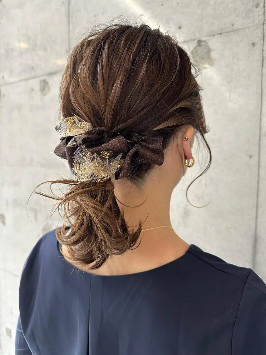 セミロング ヘアアレンジ 🎀ヘアセット/艶髪 /はやしほのか🎀のヘアスタイル