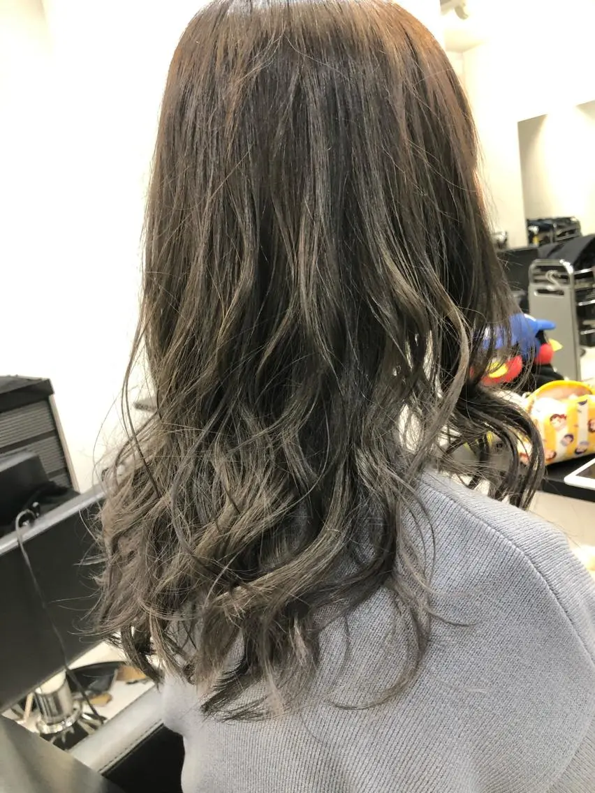 セミロング ヘアカラー トリートメント 縮毛矯正の達人 ☆　松本のヘアスタイル