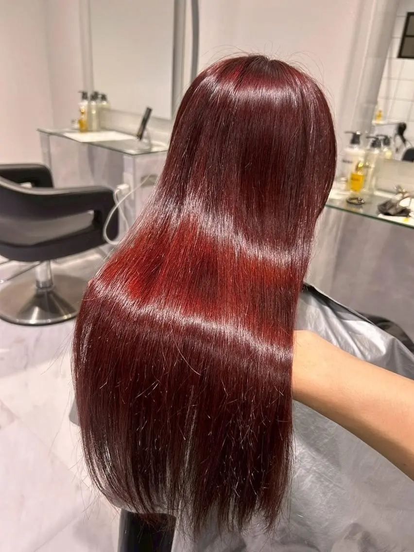 ロング カラー トレンド韓国ヘアー♡ 横浜美容室♡のヘアスタイル