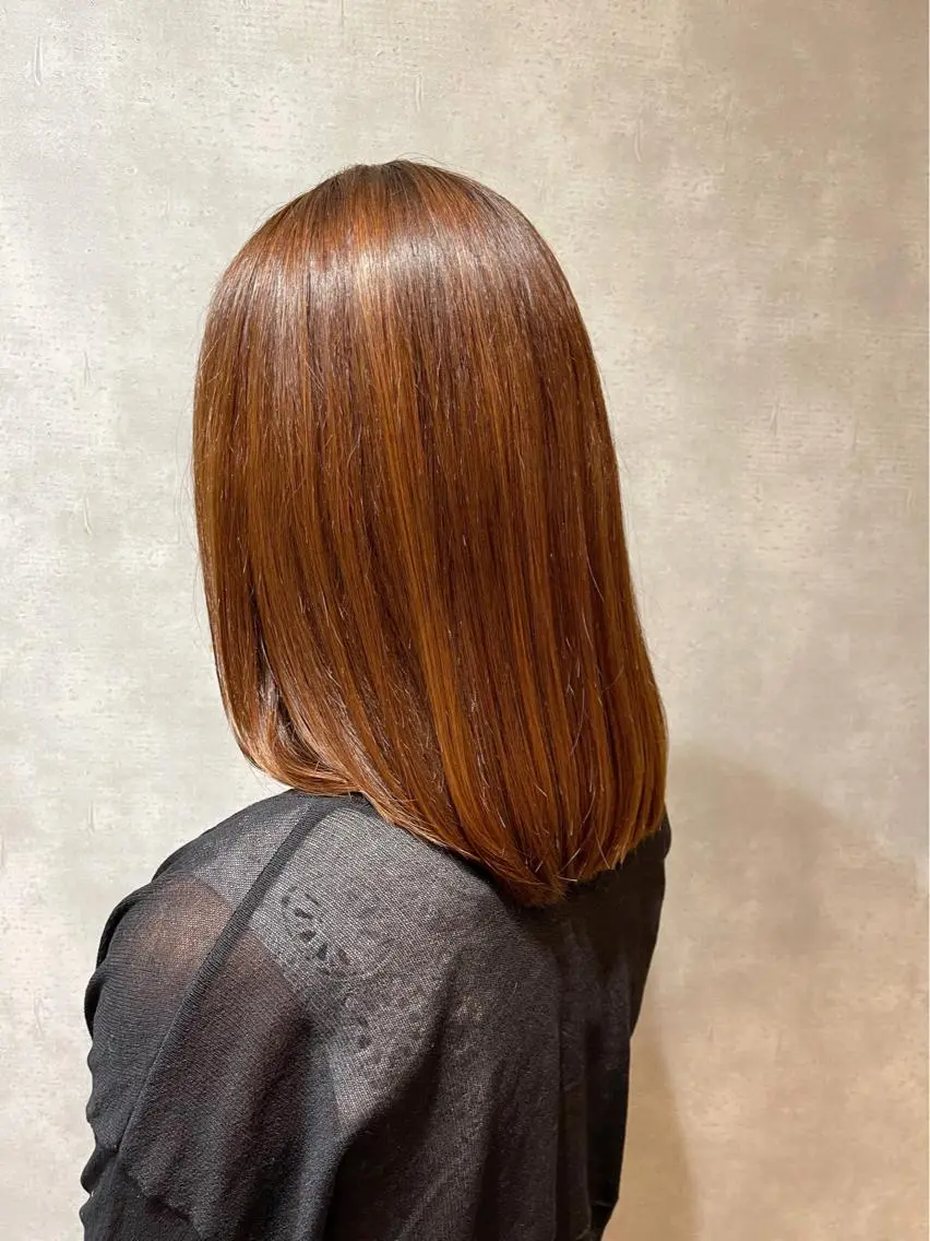 セミロング 髪質改善 栗本 博史のヘアスタイル