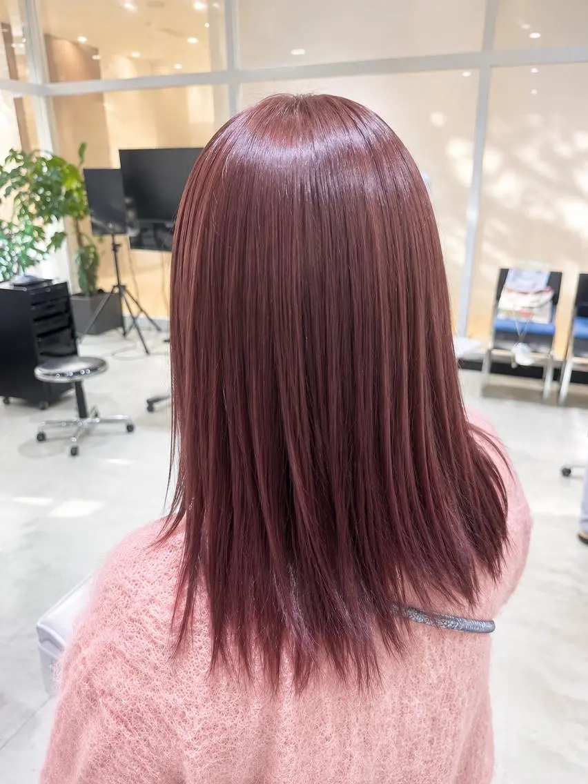ロング ヘアカラー トリートメント BEHIND THE CURTAIN りこのヘアスタイル