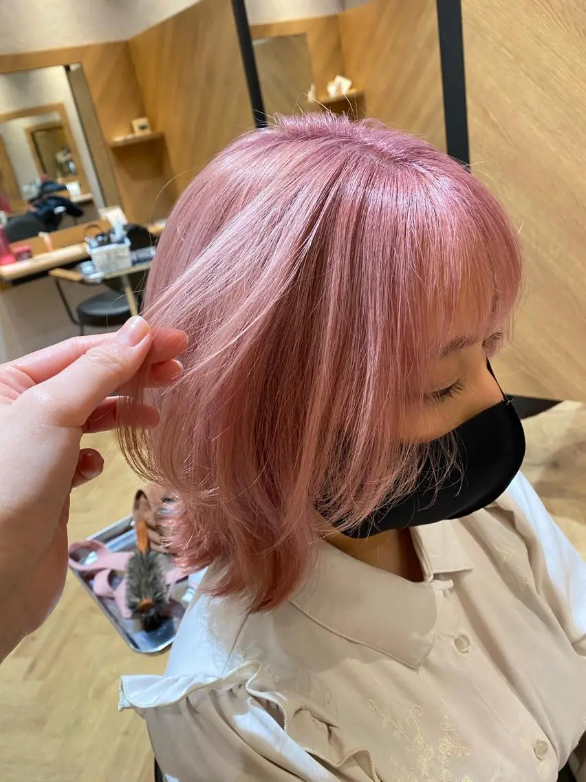 カラー ハイトーンカラー ピンクカラー Erina レイヤー/似合わせ♡のヘアスタイル