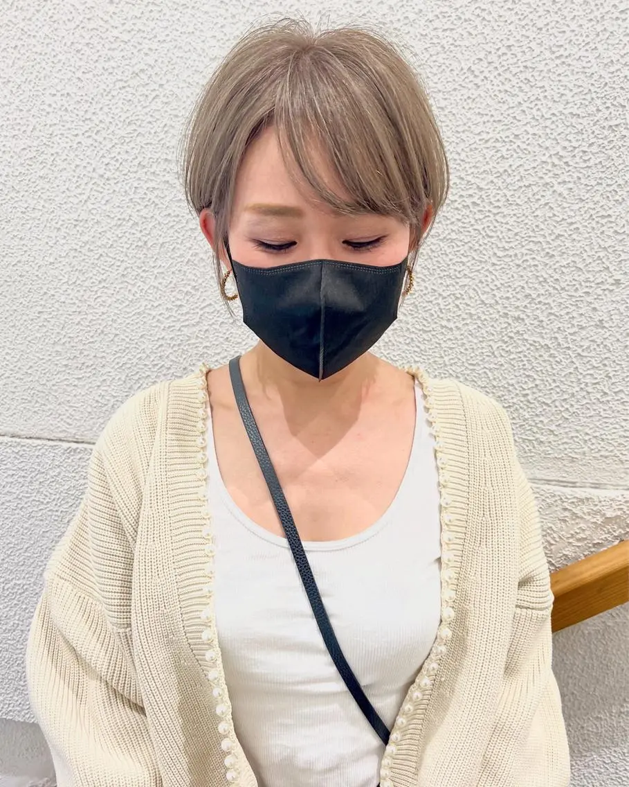 ショート ヘアカラー トリートメント 当日予約🆗✂︎ ウエモト タクのヘアスタイル