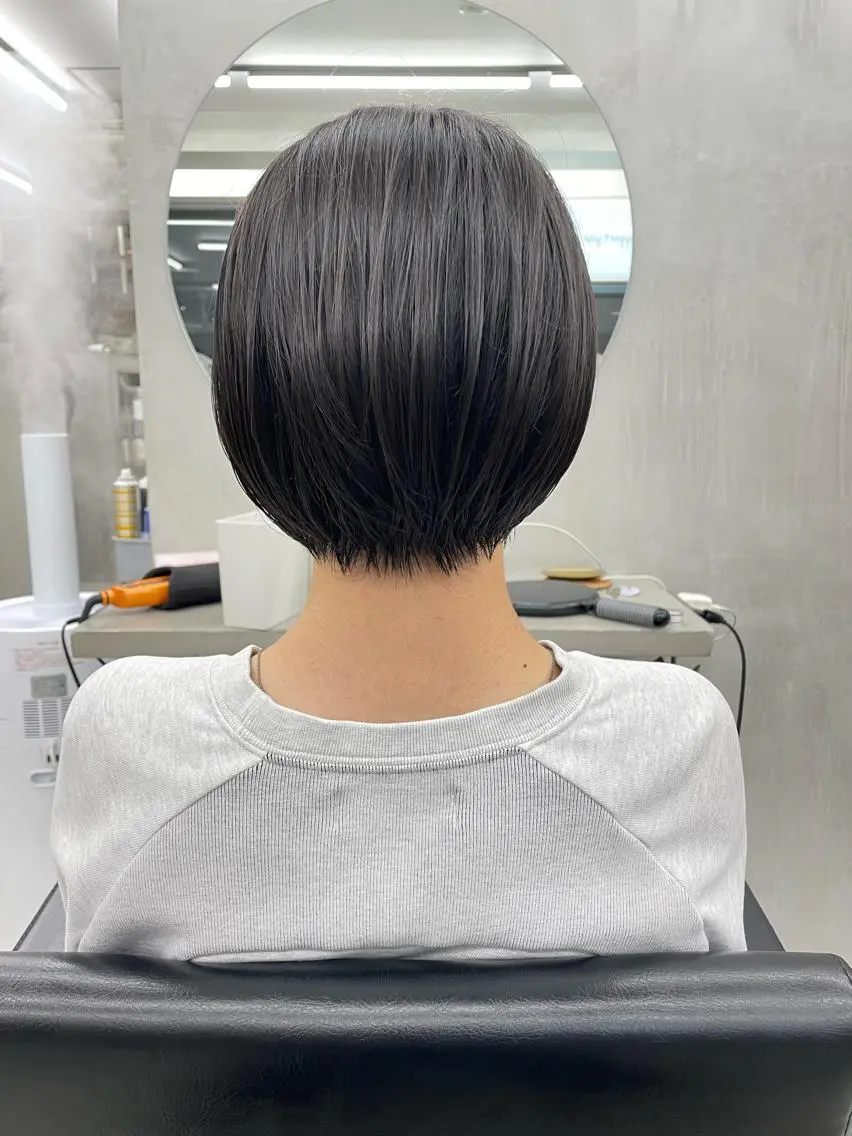 ショート カラー ショートヘア カット ヘアカラー トリートメント 👑ボブはお任せ ミヤノ👑のヘアスタイル