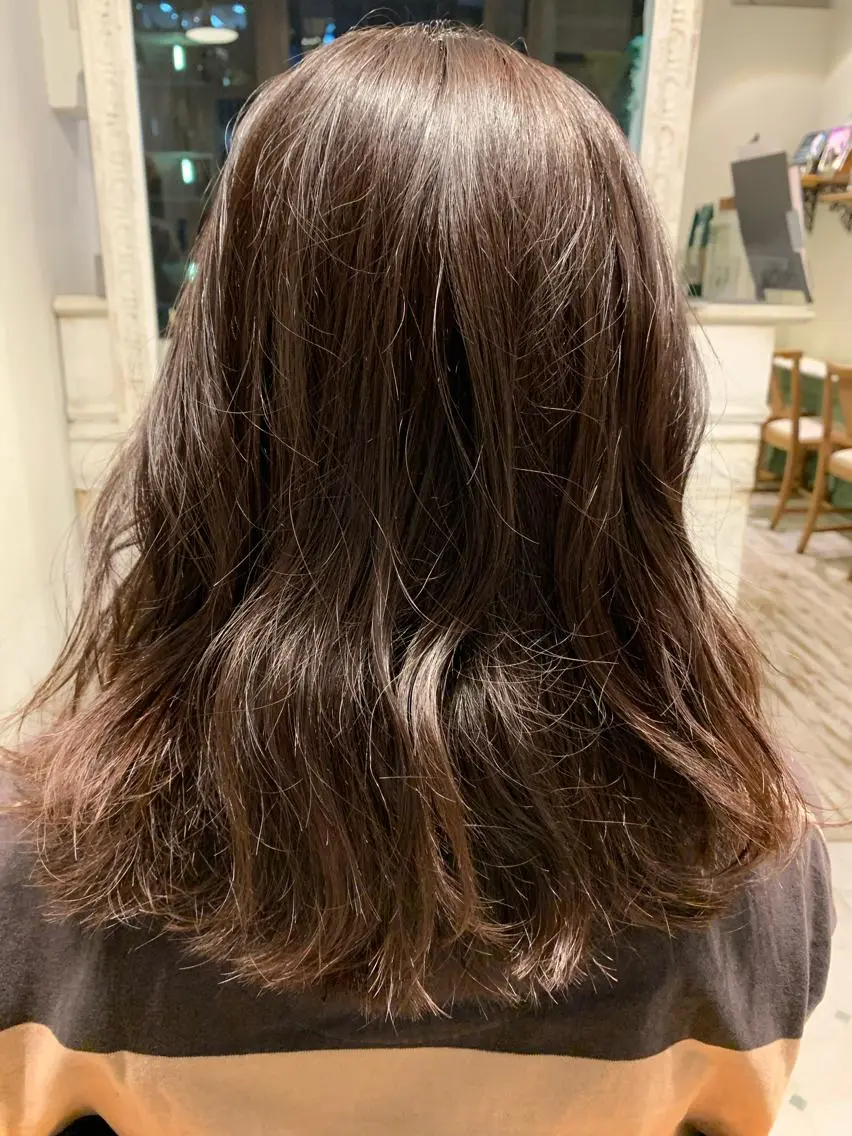 セミロング カラー 小沼采唯👧🏼 海好きオヌちゃんのヘアスタイル