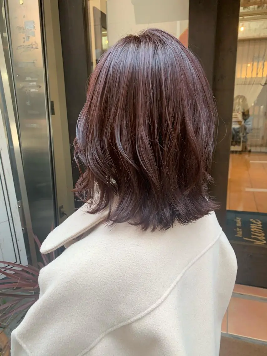 ミディアム カラー レッドカラー ヘアカラー ayaka 大宮のヘアスタイル