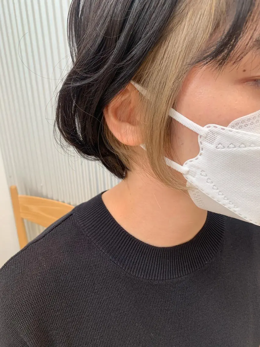ショート カラー ヘアアレンジ ブリーチ ヘアカラー トリートメント yuka .のヘアスタイル