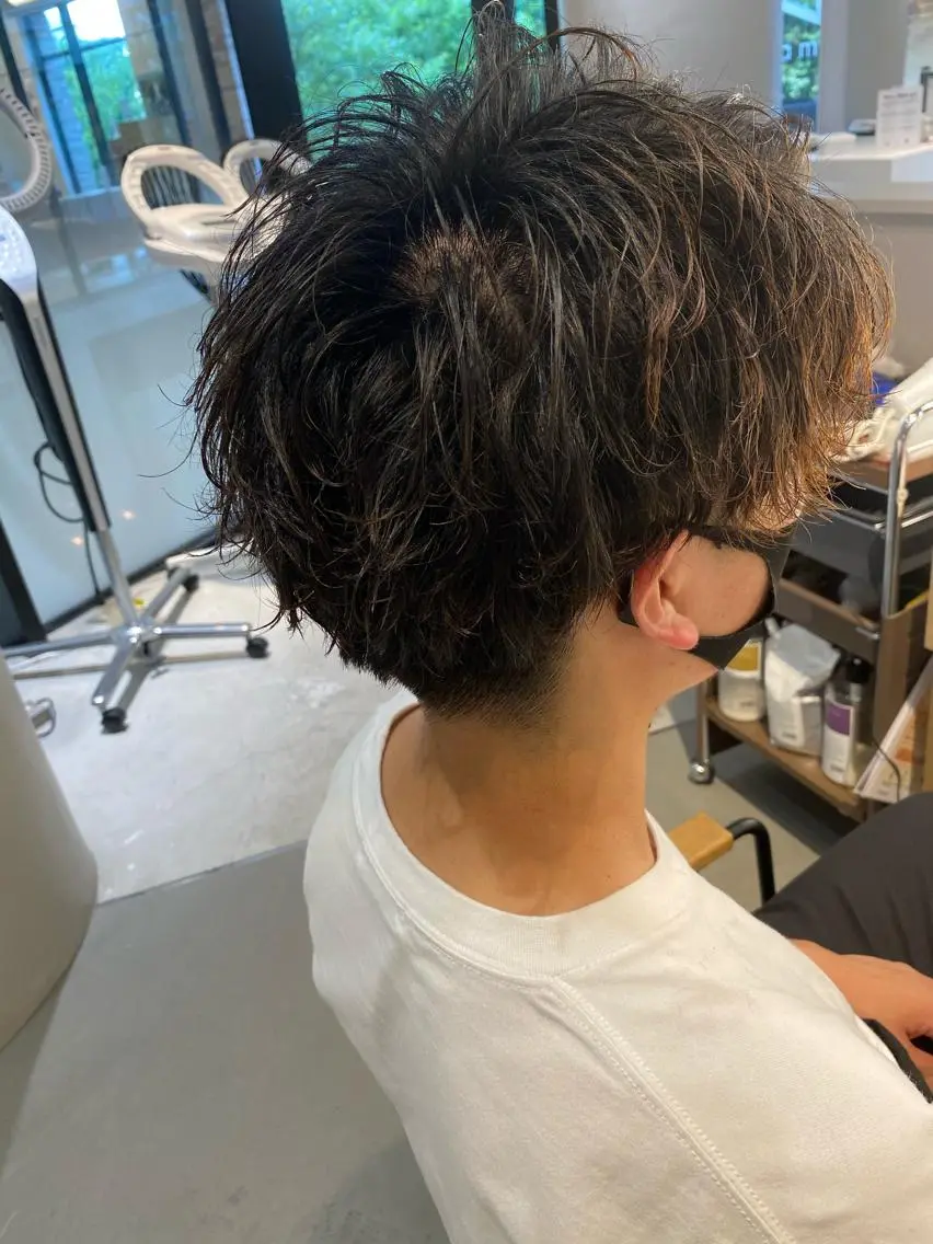 パーマ メンズ カット パーマ 梅田茶屋町メンズ 専門美容師 山元一平のヘアスタイル
