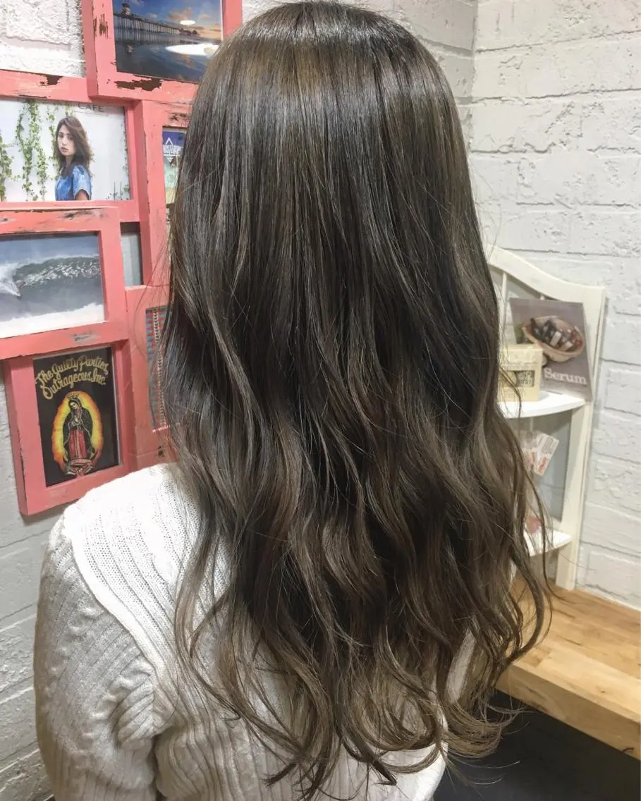 ロング カラー ハイライトカラー ハイライト メンズhair /こえびのヘアスタイル