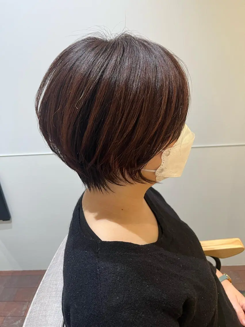 ショート ショートヘア カット ヘッドスパ マンツーマン 縮毛矯正/マユコのヘアスタイル