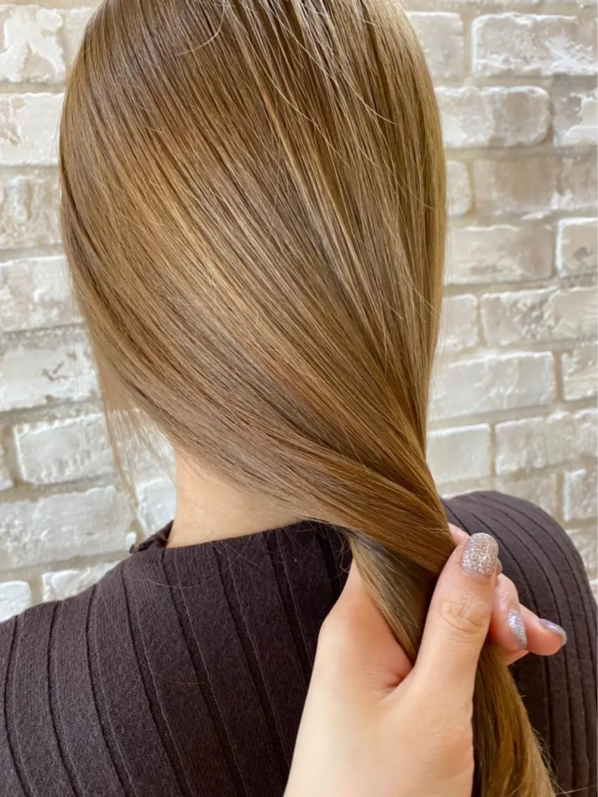 セミロング カラー 髪質改善/レイヤー カット手塚奨のヘアスタイル