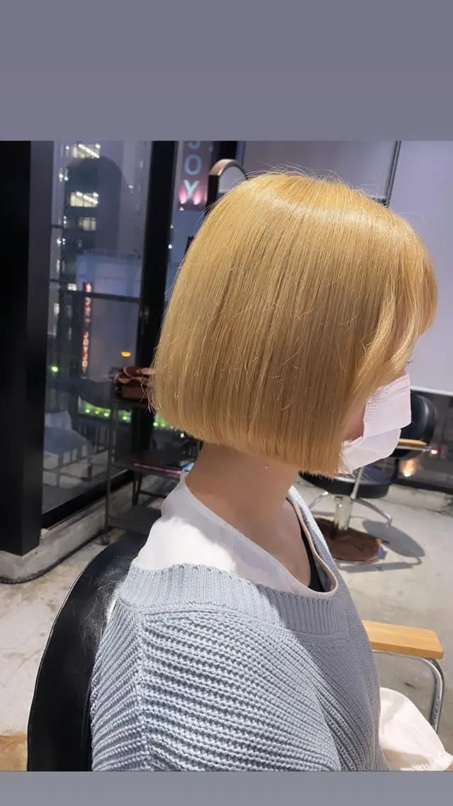 ショート カラー ヘアアレンジ ボブ タンバルモリ ハマサキ 【店長】のヘアスタイル