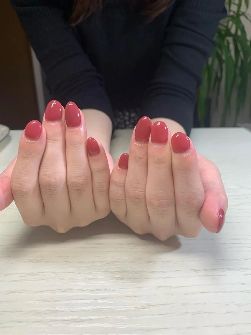 ネイル ワンカラーネイル SAKU nail 作島茜のネイルデザイン