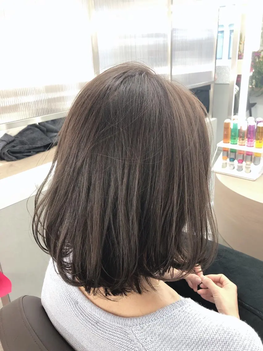 ミディアム ボブ デザインカット トリートメント 【愛され小顔カット】 YOSHIKIのヘアスタイル