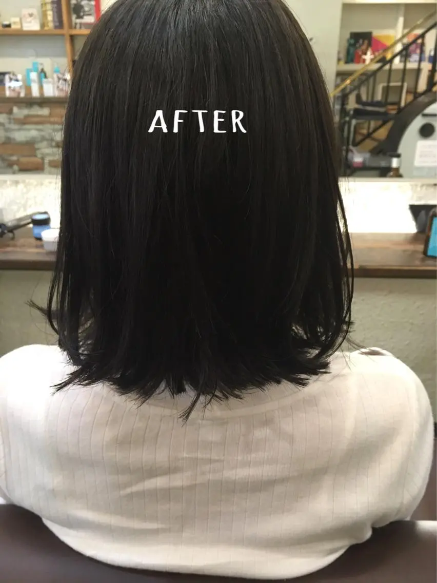 ミディアム カラー Lagom なかだのヘアスタイル