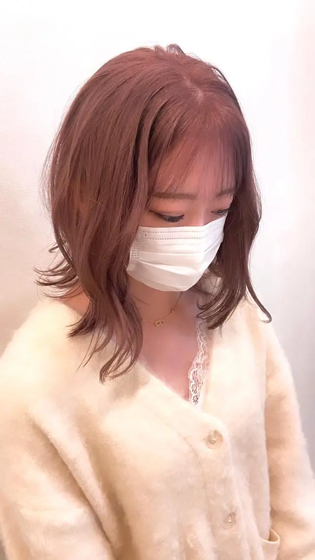 ミディアム カラー バレイヤージュ ベージュカラー ブリーチ 抜きっぱなしブロンド ブロンド 札幌ブリーチカラー/ ダブルカラー/ドイのヘアスタイル
