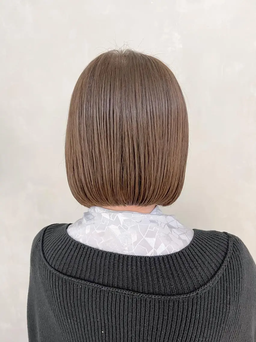 ミディアム カラー ボブ 川本 裕🌿のヘアスタイル