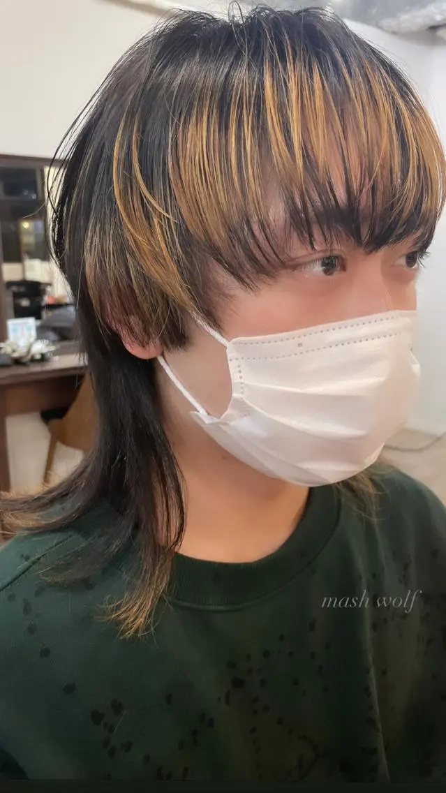 ミディアム カット ヘアカラー トリートメント ウルフカット/ボブ りなのヘアスタイル