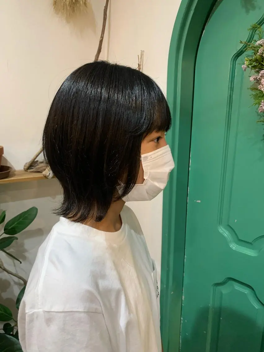 ショート カット 縮毛矯正 佐藤 美咲のヘアスタイル