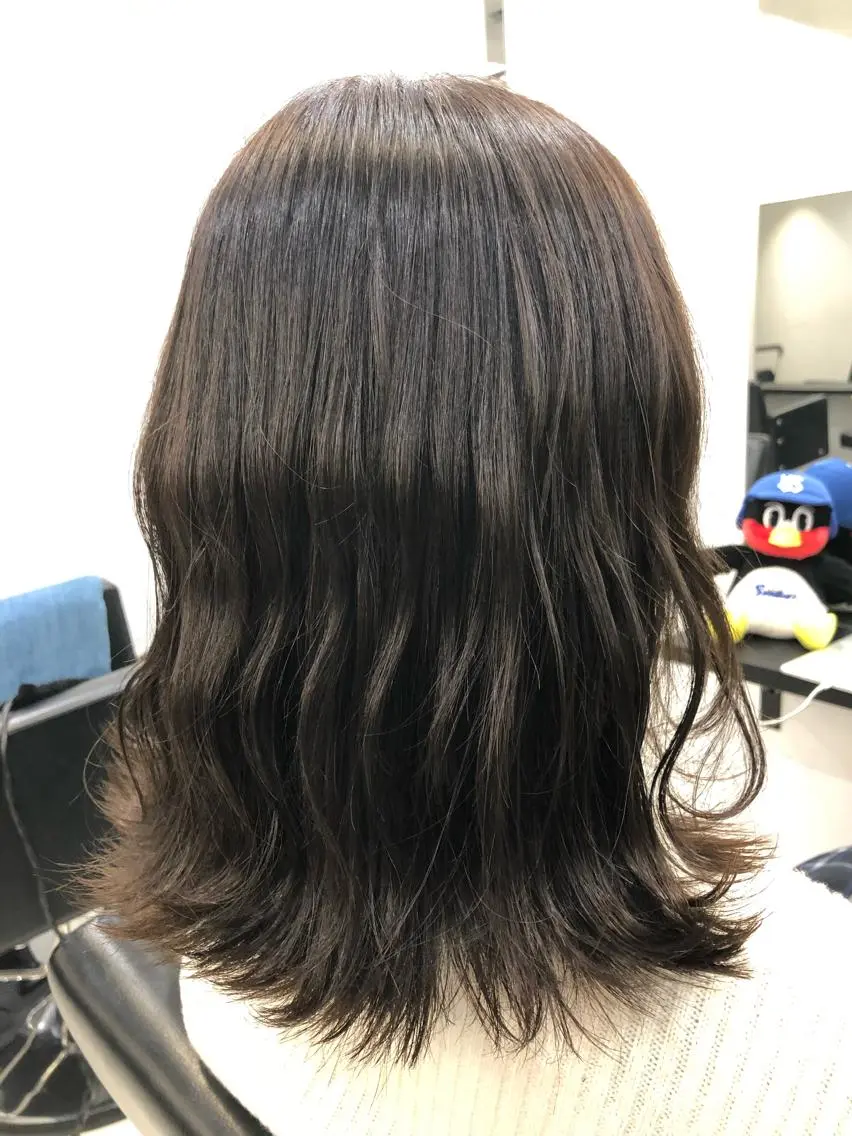 ミディアム アッシュ ヘアカラー トリートメント 縮毛矯正の達人 ☆ 松本のヘアスタイル