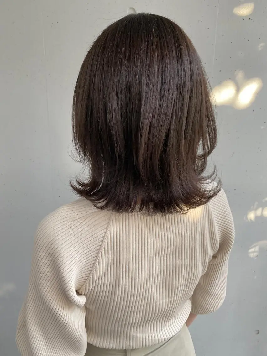 ミディアム カラー カット ヘアカラー トリートメント ボブ / オージュア 🌸Mikuのヘアスタイル