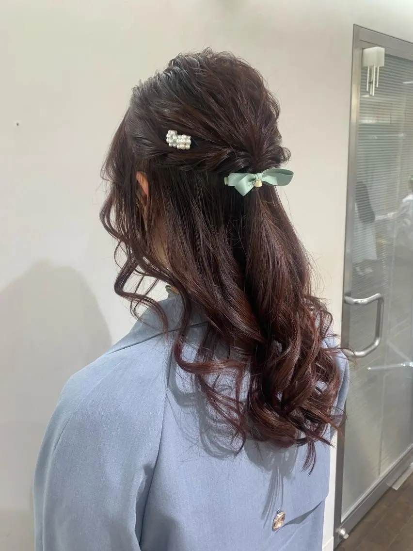 ロング ヘアアレンジ デジタルパーマ🫧 韓国風ヘア🫧サクラのヘアスタイル