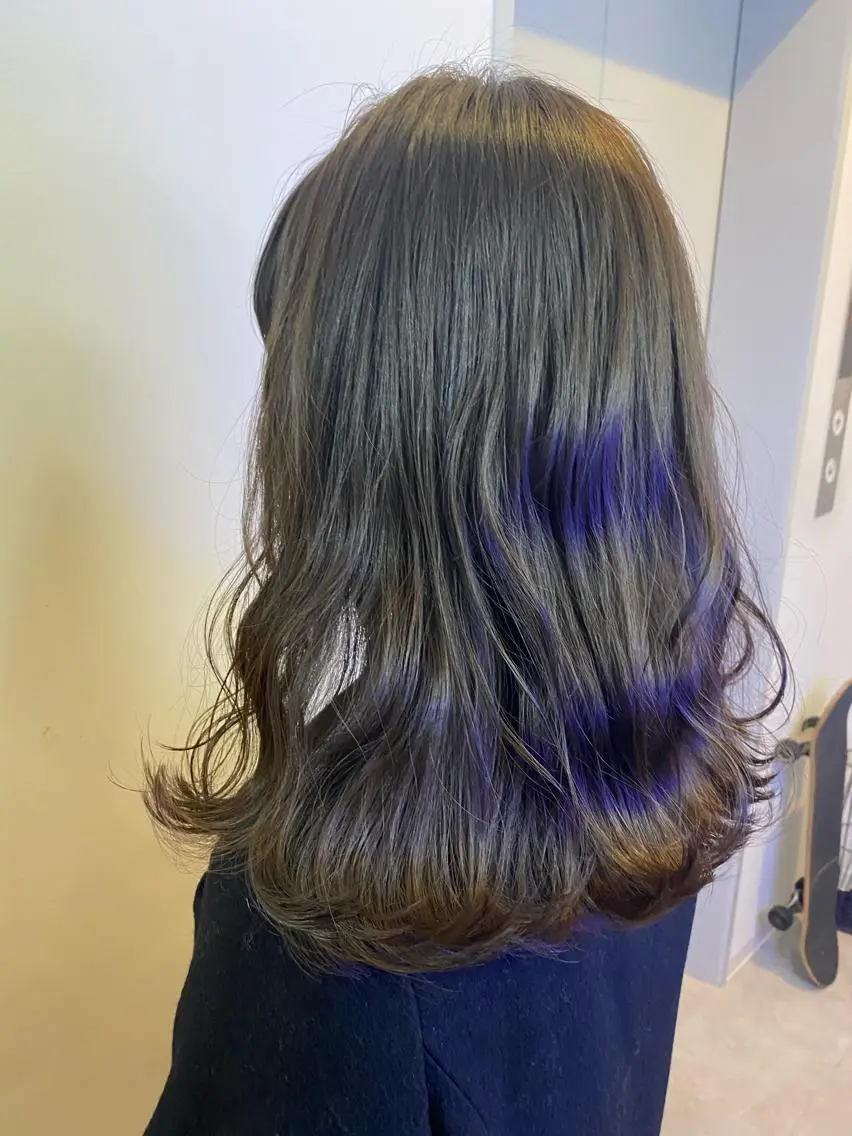ミディアム カラー グレージュ カット ヘアカラー トリートメント scene. haraのヘアスタイル