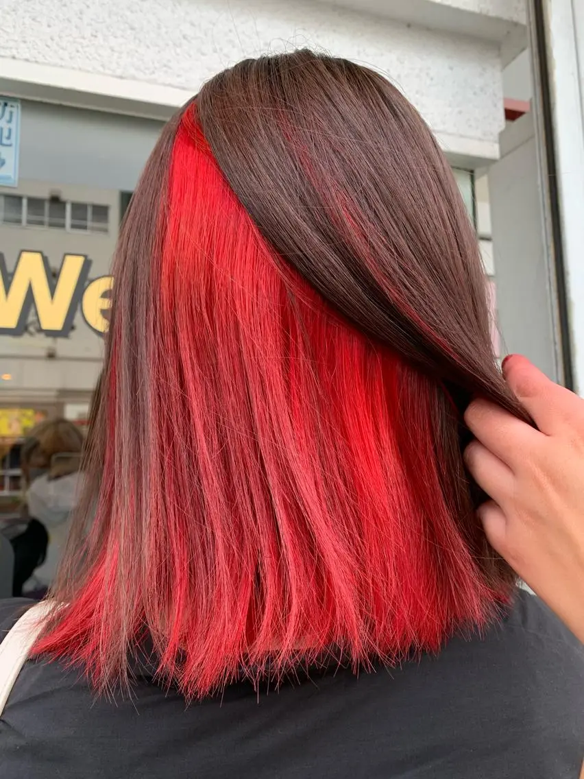 ミディアム カラー パーマ ヘアアレンジ メンズ キッズ ネイル マツエク・マツパ アイブロウ 眉カラー 🤍韓国風レイヤー/ 艶髪🤍鳥越美羽のヘアスタイル