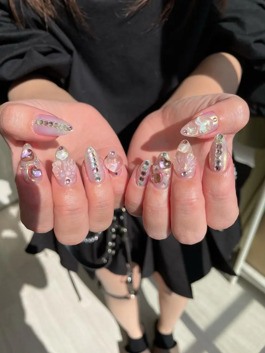 ネイル クリアネイル ハンドネイル Hisaka Mikiのネイルデザイン