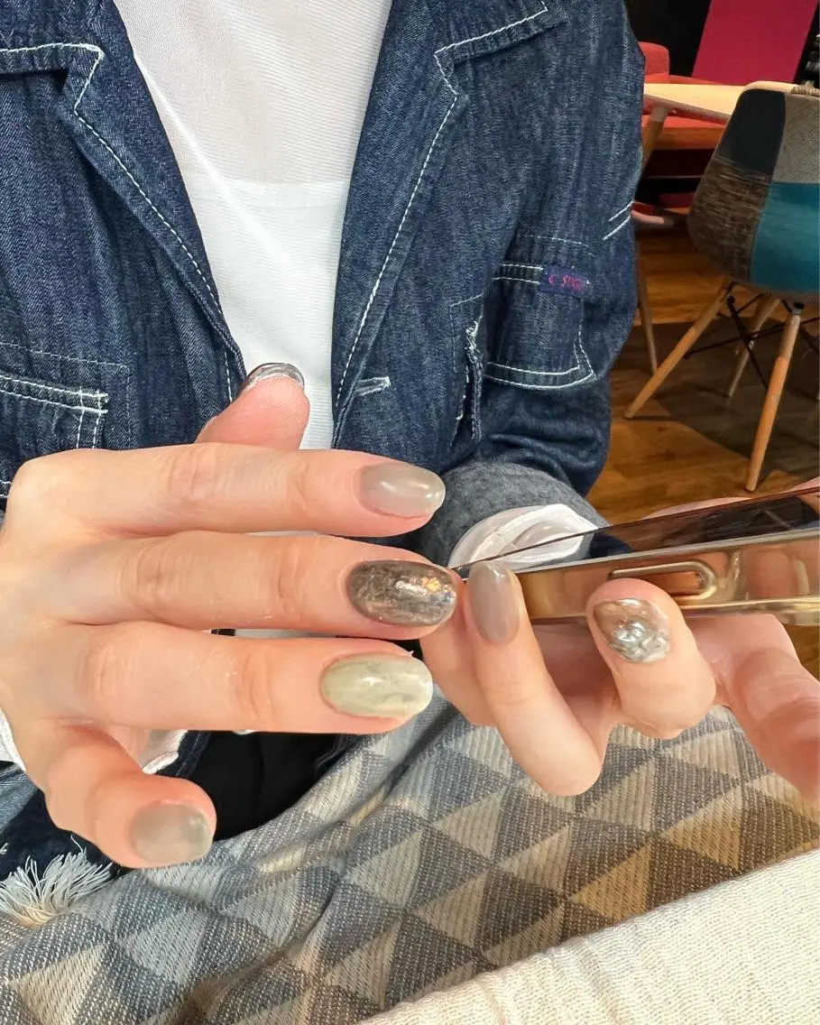ネイル グリーン omamori kyokoのネイルデザイン