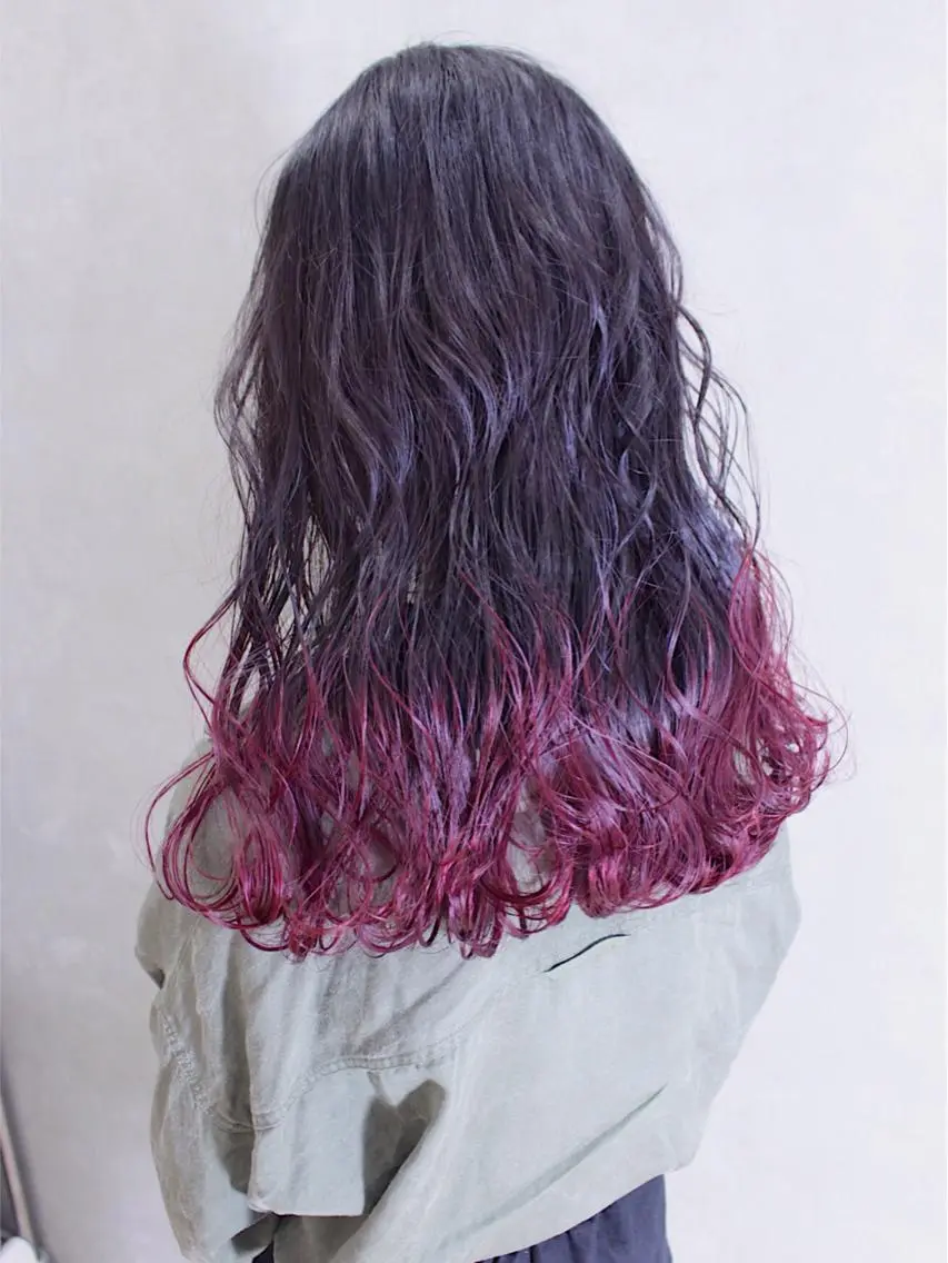 セミロング カラー ヘアアレンジ ピンクカラー ヘアカラー トリートメント lani ブリーチ /ダブルカラーのヘアスタイル