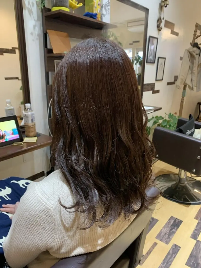 ロング カラー ブラウンカラー カシス サトウ シューイチのヘアスタイル