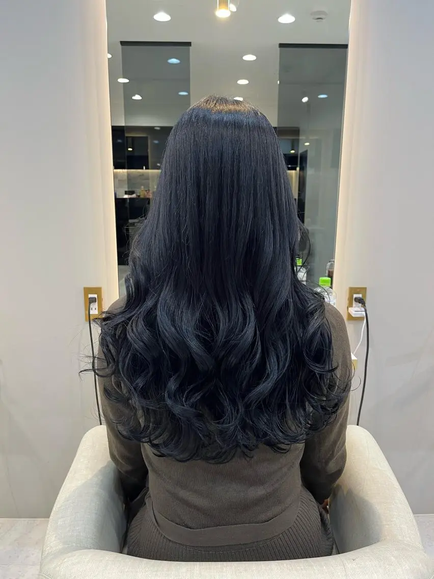 セミロング カラー パーマ ヘアアレンジ 結婚式・ブライダル アッシュ ベージュカラー 黒髪 ブリーチ 韓国ヘア×2way 🇰🇷和知拓郎のヘアスタイル