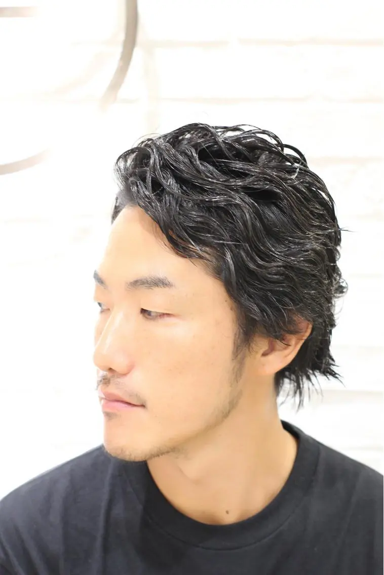 セミロング パーマ メンズ LAVIE barberのヘアスタイル