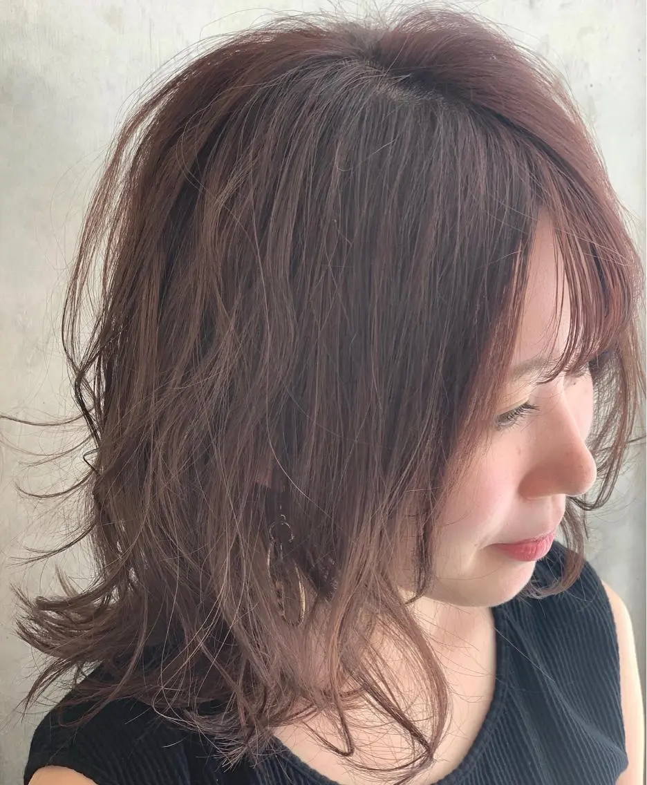 ミディアム カラー ✨縮毛矯正/髪質改善 錦糸町/松坂拓馬のヘアスタイル