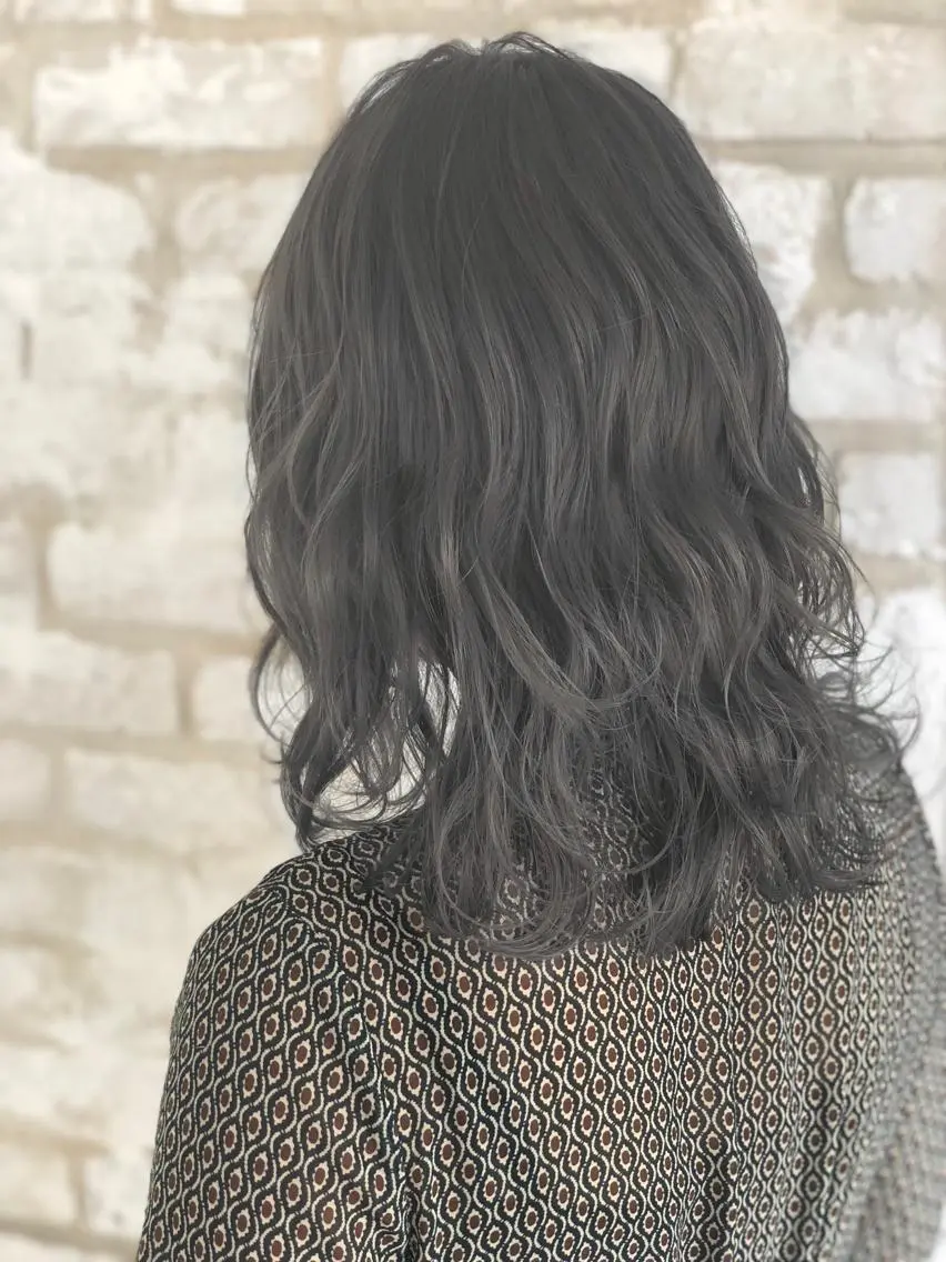 ミディアム カラー ヘアセット 🇰🇷韓国風艶髪✨ 髪質改善 倉岡しおんのヘアスタイル
