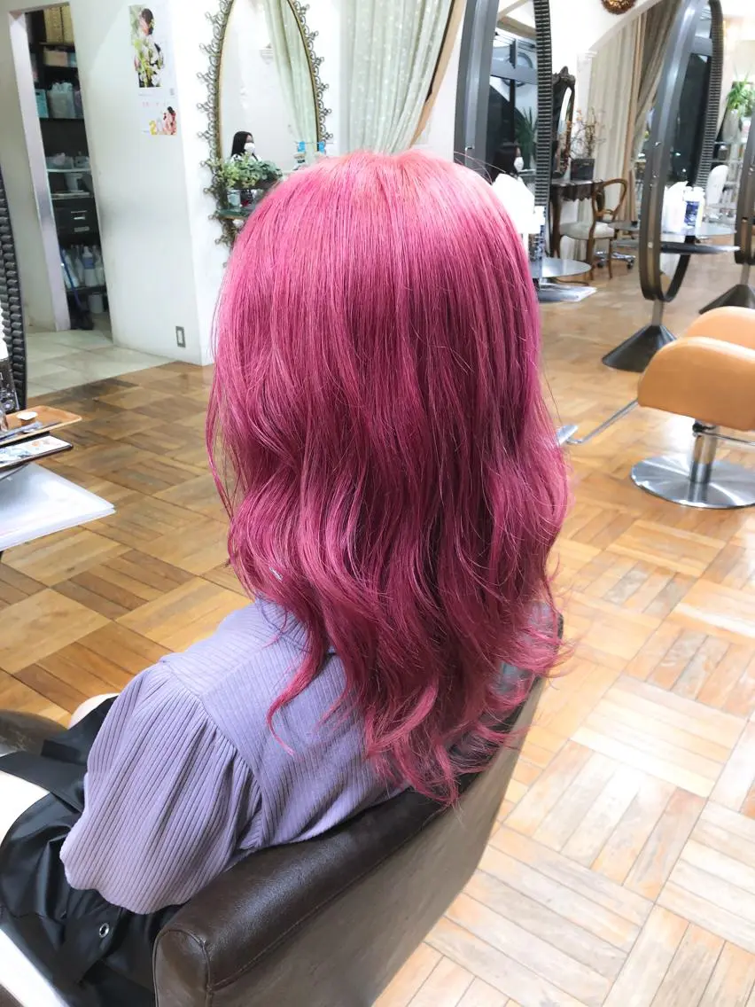 ロング カラー ブリーチ デザインカラー ハイトーンカラー インナーカラー ピンクカラー ヘアカラー ✨デザインカラー✨ ハイトーン　森貴章のヘアスタイル