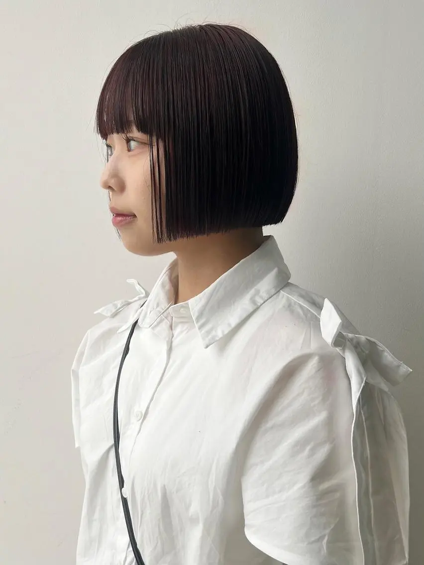 ショート カット ヘアカラー momoca/松本/ 暖色カラー/ボブのヘアスタイル