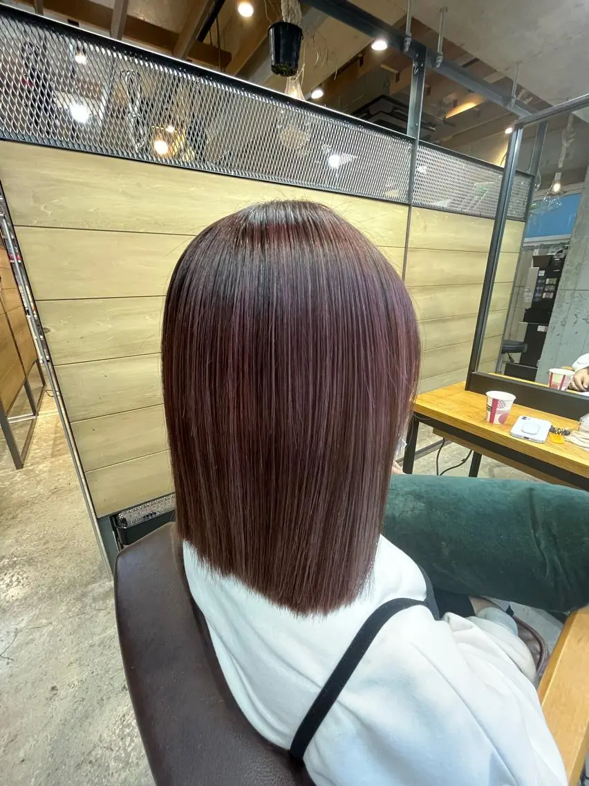 ミディアム 髪質改善 永田零亜のヘアスタイル