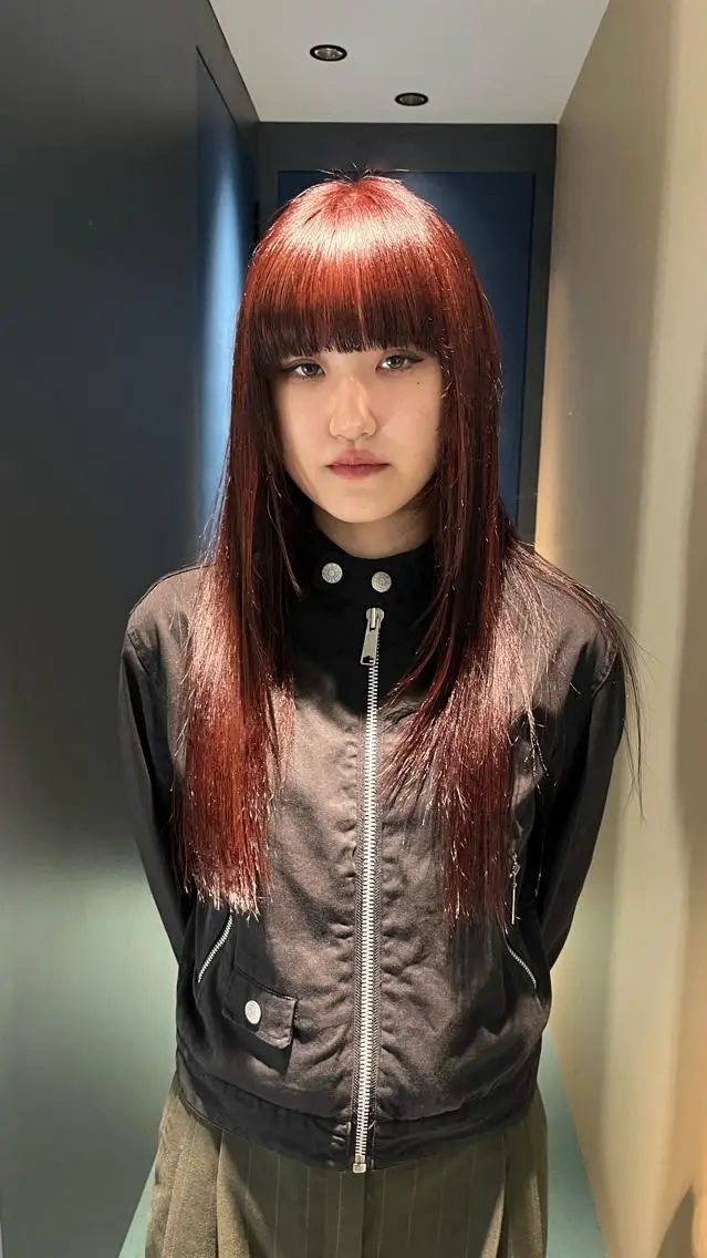 ロング カラー ヘアアレンジ デザインカラー 原宿/キシタのヘアスタイル