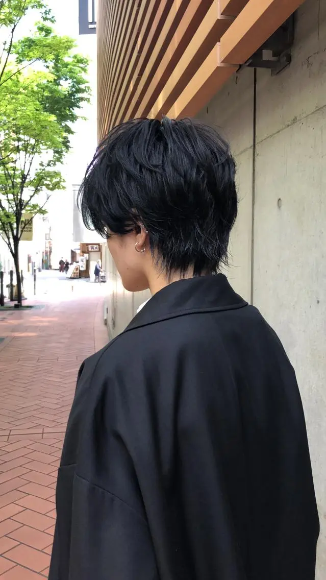 ミディアム カラー メンズ 学生(メンズ向け) 黒髪 学生 GIEN 末吉 海斗のヘアスタイル