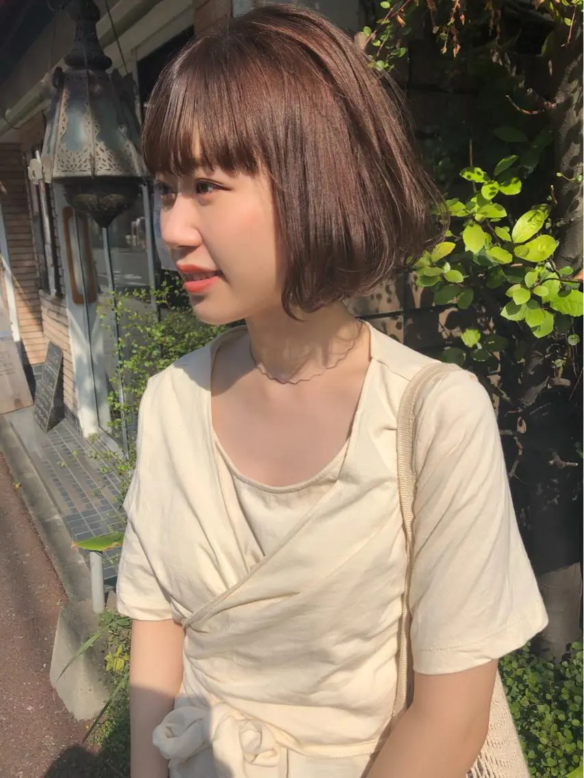ショート カラー ベージュカラー ブリーチ ケアブリーチ Pia ツボイ ケイタのヘアスタイル