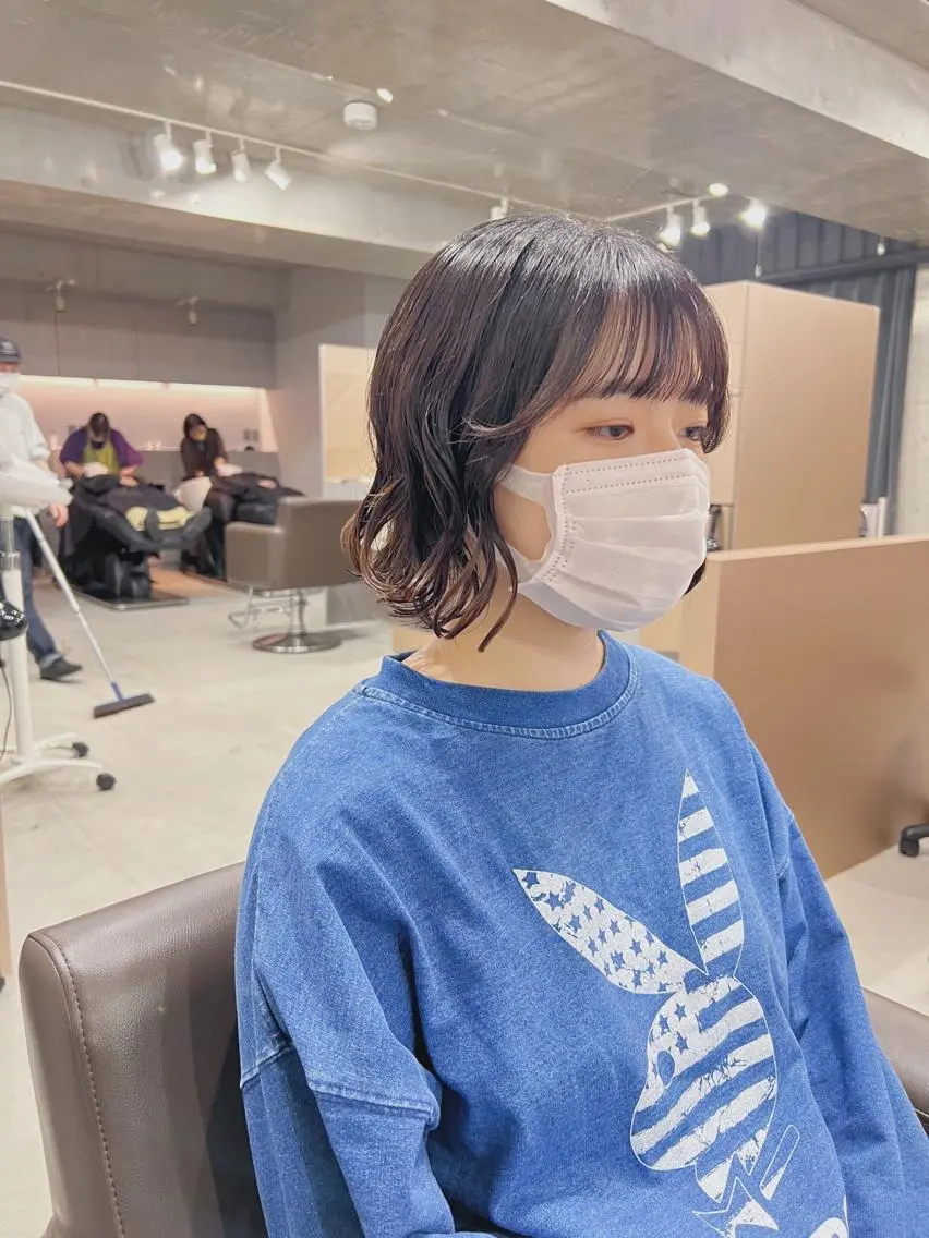 パーマ カット パーマ トリートメント ボブパーマコテ巻き風 パーマNo1深江秀平のヘアスタイル