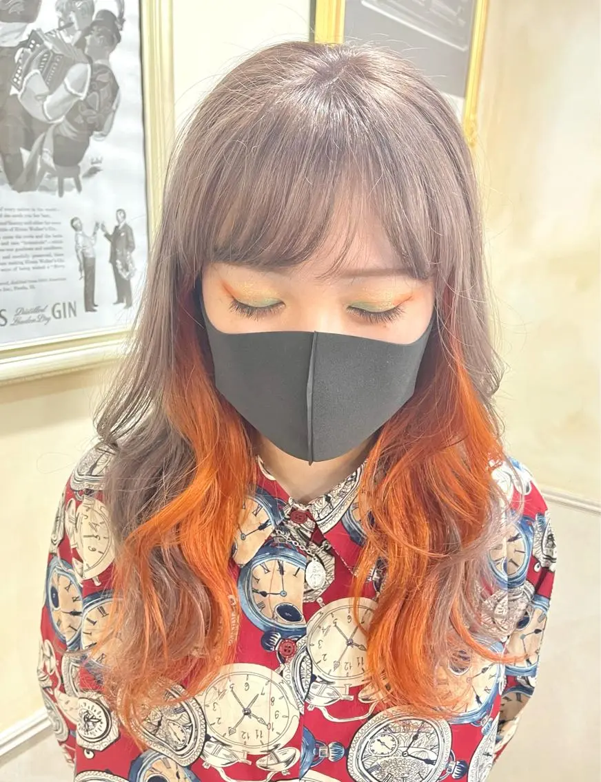 ロング カラー 岩谷/ブリーチ 🪽透明感カラーのヘアスタイル