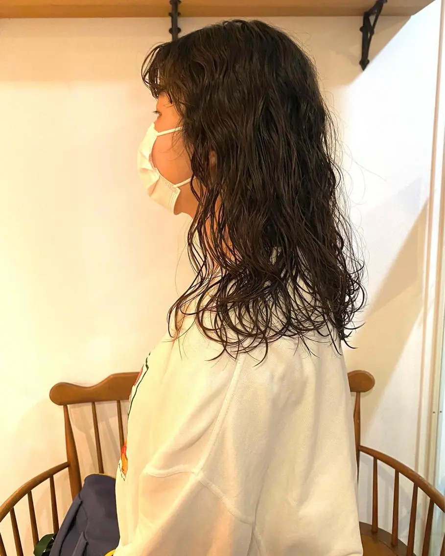 セミロング パーマ ショート& パーマ　坂本のヘアスタイル