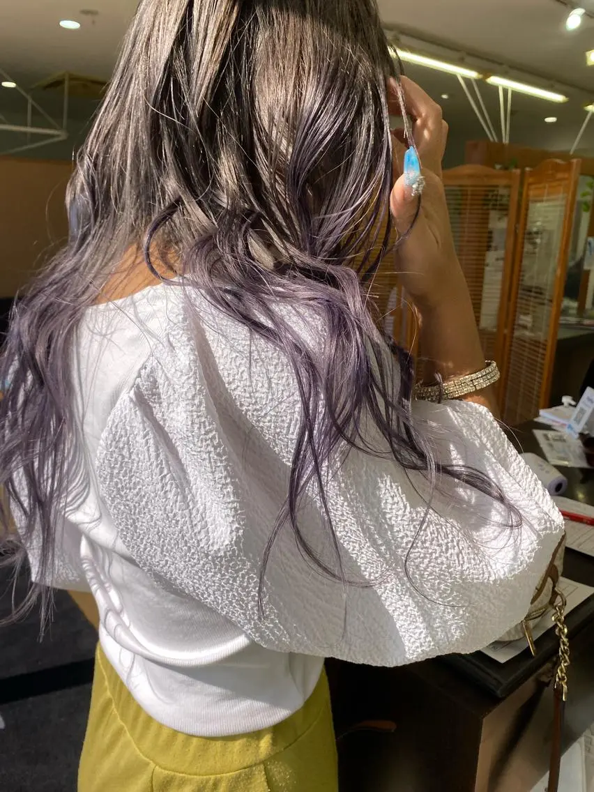 セミロング カラー ブリーチカラー🫧 森　凪沙のヘアスタイル