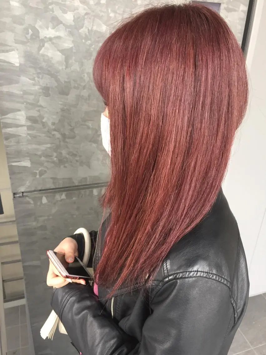ロング カラー ピンクカラー 髪質改善/白髪ぼかし KENTAのヘアスタイル