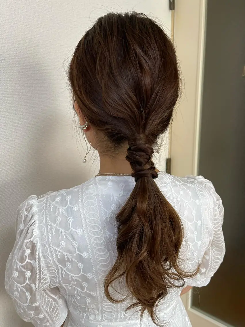 ヘアアレンジ お団子ヘア ポニーテール メンズhair /こえびのヘアスタイル